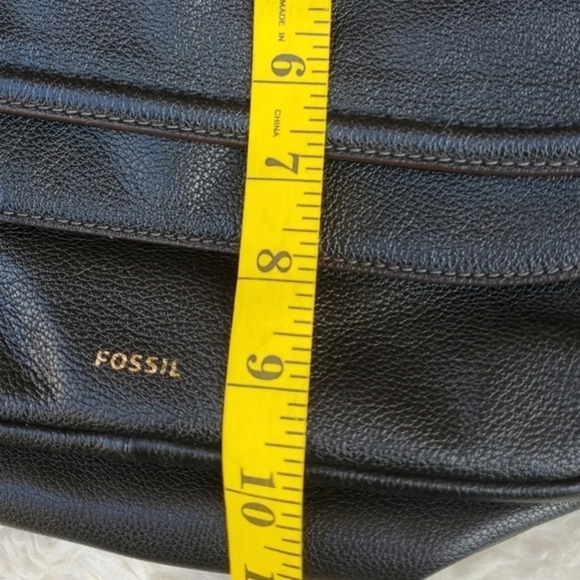 Fossil.Black Pebbled leather xbody shoulder‎ bag - Picture 2 of 16